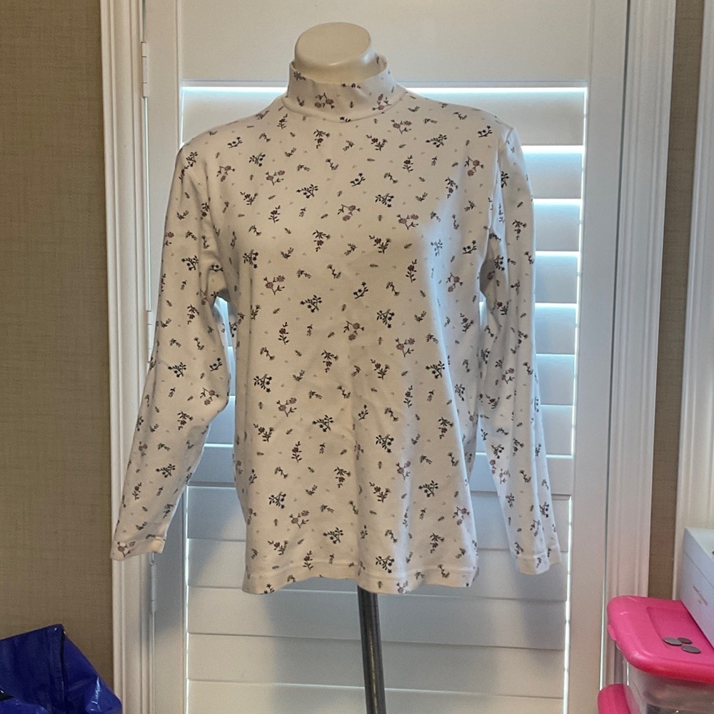 Floral Long Sleeve Top - Cream